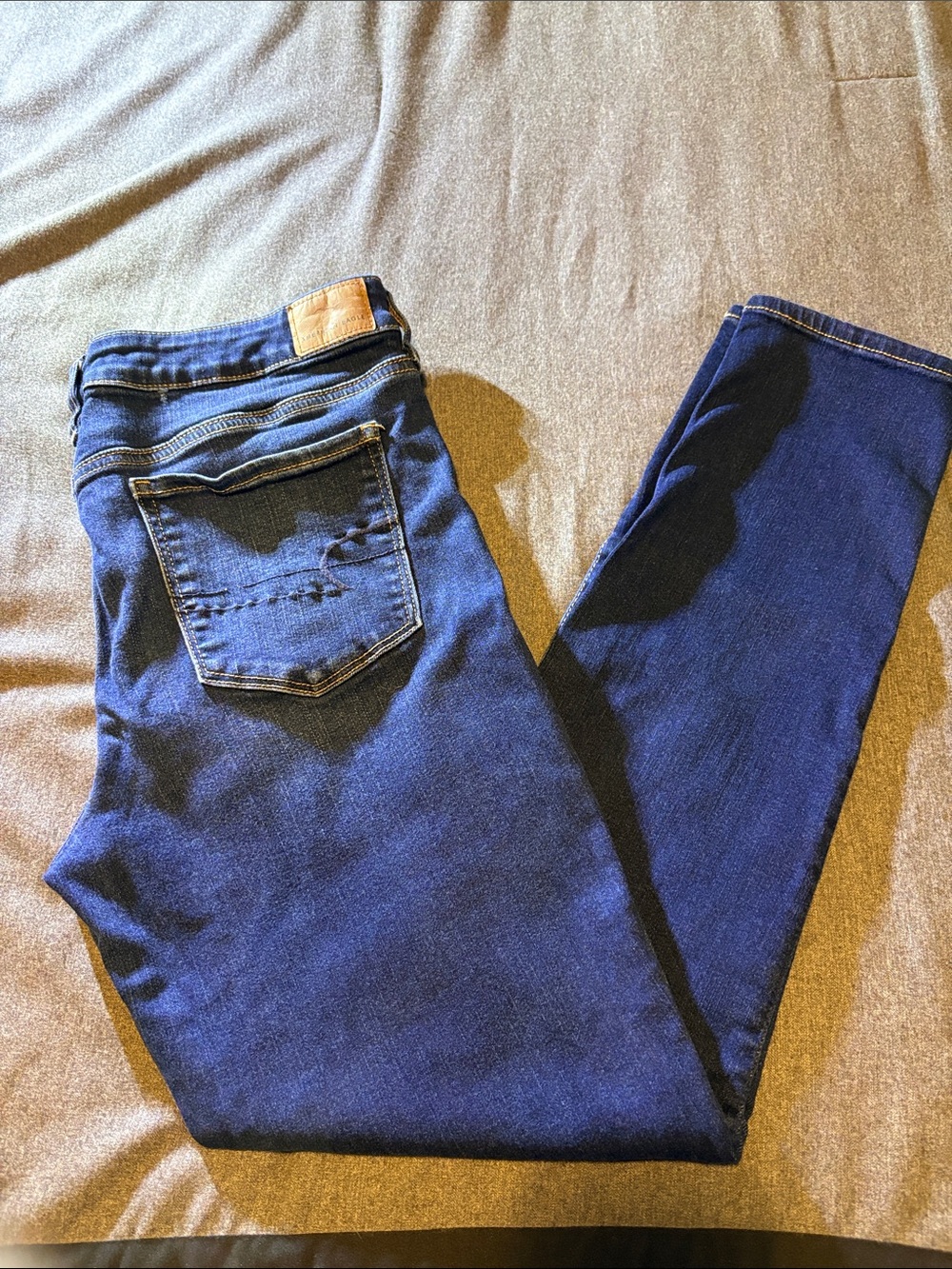 American Eagle Outfitters Dark Blue Skinny Jeans Size 14 Long